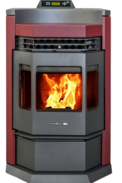 ComfortBilt HP22-N 3,000 sq. ft. EPA Certified Pellet Stove with Auto Ignition 80 lb Hopper Capacity Red New