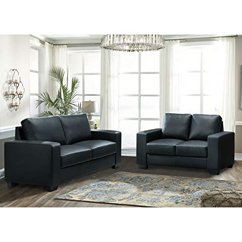 Global Furniture USA Loveseat Black PVC