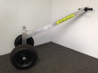 Aquacarts Heavy Duty Trailer Dolly helps move trailers easier, aluminum frame, stainless steel axles & pneumatic tires