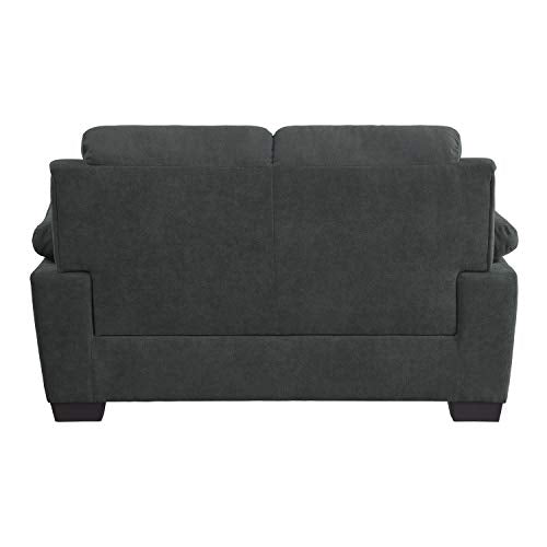 Lexicon Jett Living Room Loveseat, Dark Gray
