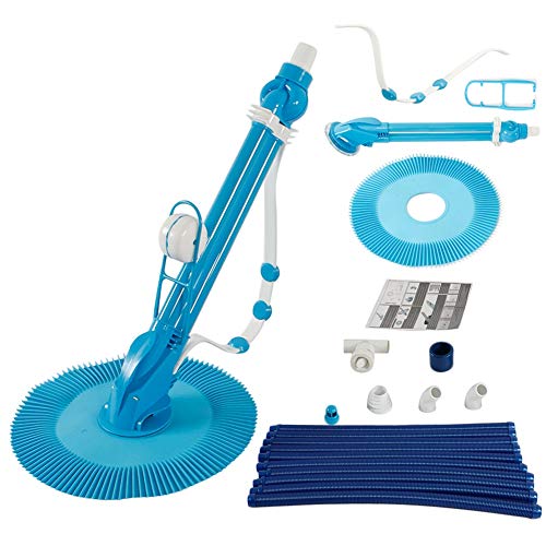 【𝐒𝐩𝐫𝐢𝐧𝐠 𝐒𝐚𝐥𝐞 𝐆𝐢𝐟𝐭】 Automatic Swimming Pool Cleaner, Auto Swimming Pool Cleaner with 10pcs Durable Hose Blue - Complete Set