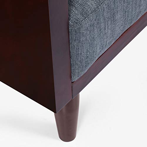 Christopher Knight Home Monture Sofas, Charcoal + Dark Walnut