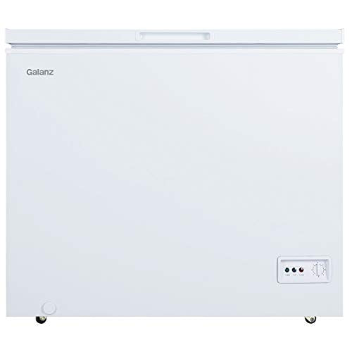 Galanz GLF70CWED01 Manual Defrost Chest Freezer, Mechanical Temperature Control, White, 7.0 Cu Ft
