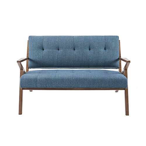Ink+Ivy Rocket Accent Loveseat - Solid Wood, All Foam Two Deep Seat Settee Mid-Century Short Sofa - Retro Accent Loveseat For Living Room