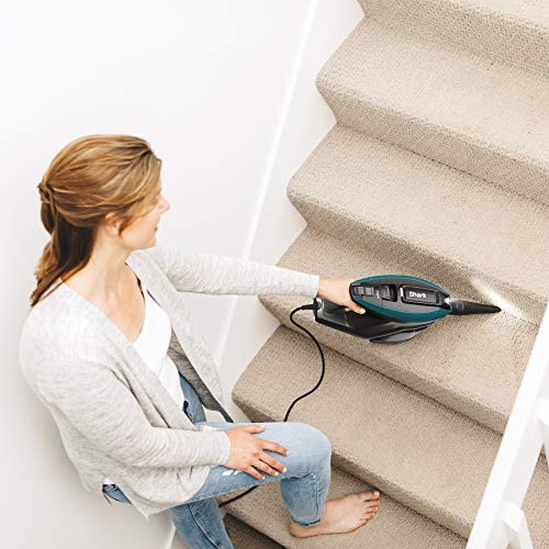 Shark ZS362 APEX Corded Stick Vacuum with DuoClean and Self-Cleaning Brusholl, Precision Duster, Crevice and Pet Multi-Tool, Forest Mist Blue, 10.2 in L x 9.8 in W x 46.4 in H