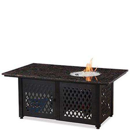 Blue Rhino GAD18100M Dual Heat LP Gas Outdoor Fire Table with Black Granite Mantel New