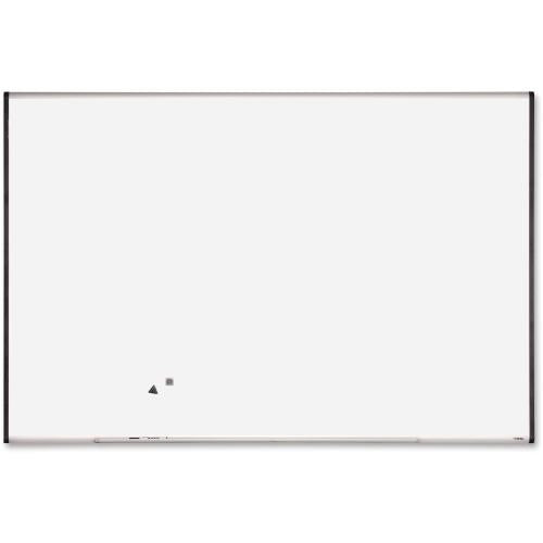 Lorell Signature Magnetic Dry Erase Board, White Painted Steel, Aluminum Frame, 96