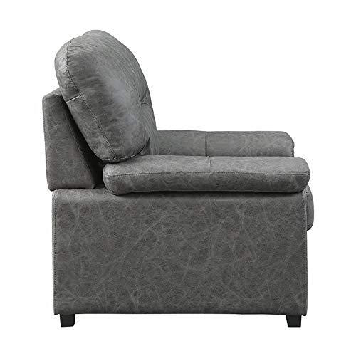 Lexicon Michigan Microfiber Sofa in Dark Gray