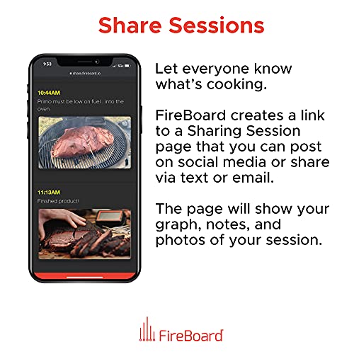 FireBoard 2 Drive Cloud Connected Smart Thermometer, Built-in Temperature Controller for Smokers, WiFi & Bluetooth, 6 Channels, Weather Resistant, Alerts & Notifications, 30+ Hour Battery