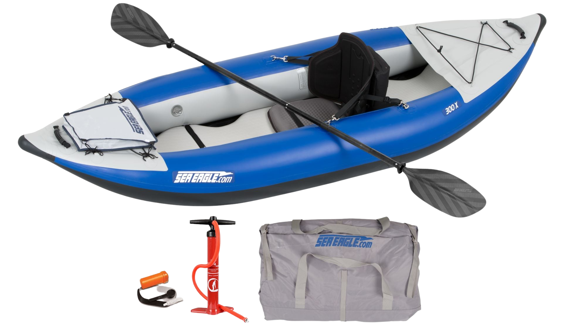 Sea Eagle 300X Explorer Inflatable Kayak Pro Package Blue Gray New