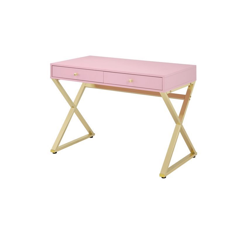 Coleen Desk in Pink and Gold
