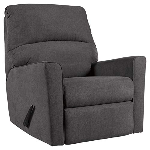 Signature Design by Ashley - Alenya Contemporary Manual Rocker Recliner, Charcoal