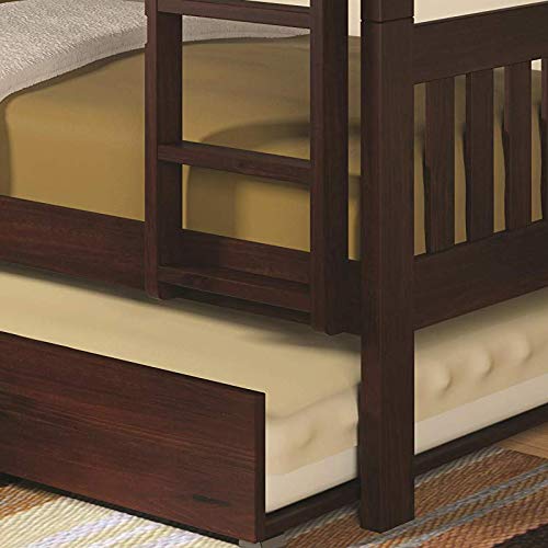 Donco Kids Mission Bunk Bed withTrundle Twin/Twin Dark Cappuccino