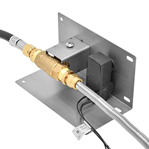 Stanbroil 25 inch Round Drop-in Fire Pit Pan with Spark Ignition Kit Natural Gas Version