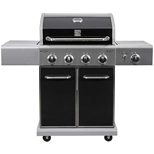 Kenmore PG-A40409S0LB 4 Outdoor Patio Gas BBQ Grill with Searing Burner, Black