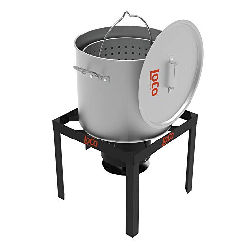 Loco Cookers LCTSK100 Stainless Steel 100 Quart Outdoor Cooking and Boiling Kit for Crawfish and Seafood Boils