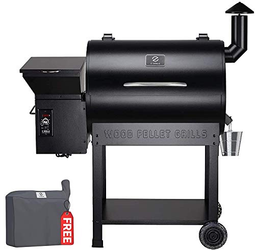 Z GRILLS Wood Pellet Smoker , 700sq in 8-1 BBQ Grill,Auto Temperature Control Pellet Smoker(Cover,Oil Collector Included)-ZPG-7002B