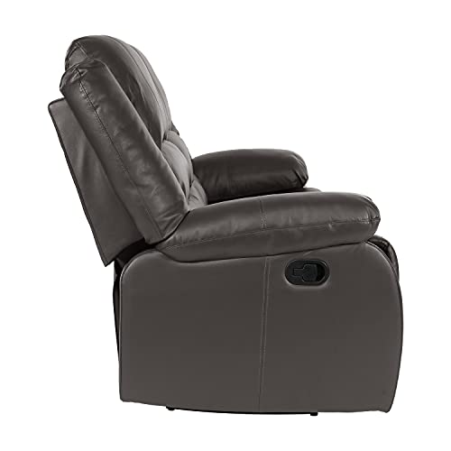 Lexicon Azrael Faux Leather Double Manual Reclining Loveseat, 62