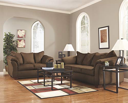 Signature Design by Ashley - Darcy Microfiber Loveseat, Café