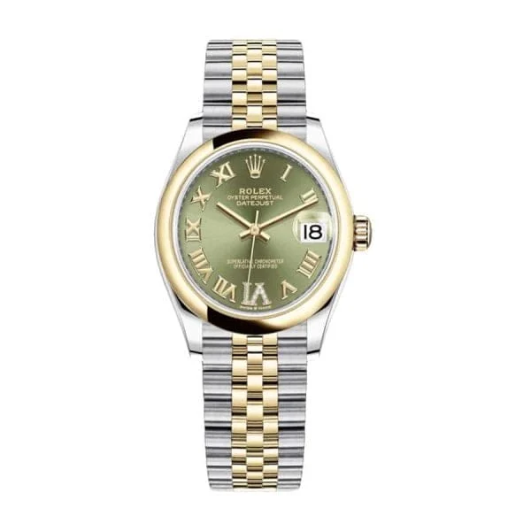 Rolex Datejust 278243-0016 Yellow Gold & Green Dial Jubilee Replica