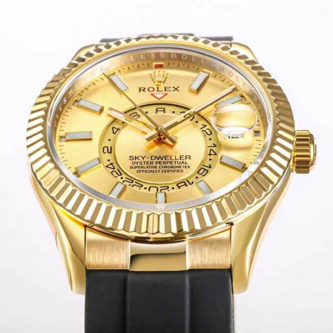 Sky-Dweller Yellow Gold Champagne Dial 42mm