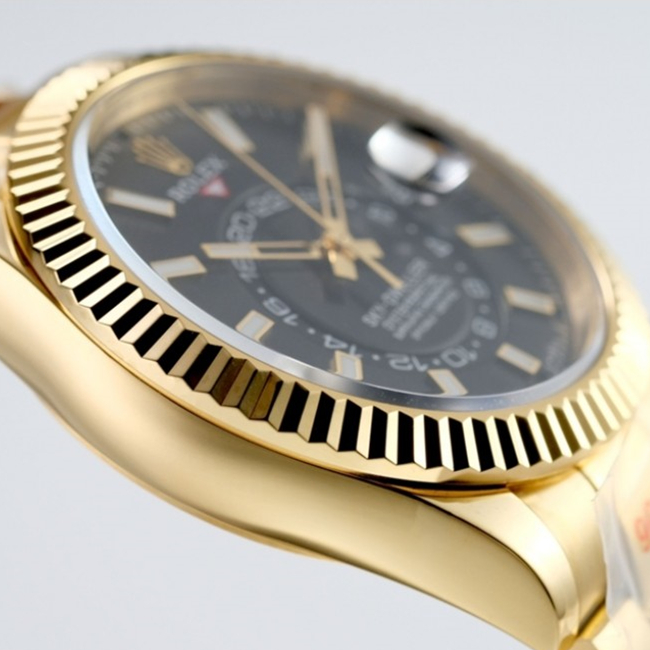 Sky-Dweller Gold Black Index Dial 42mm