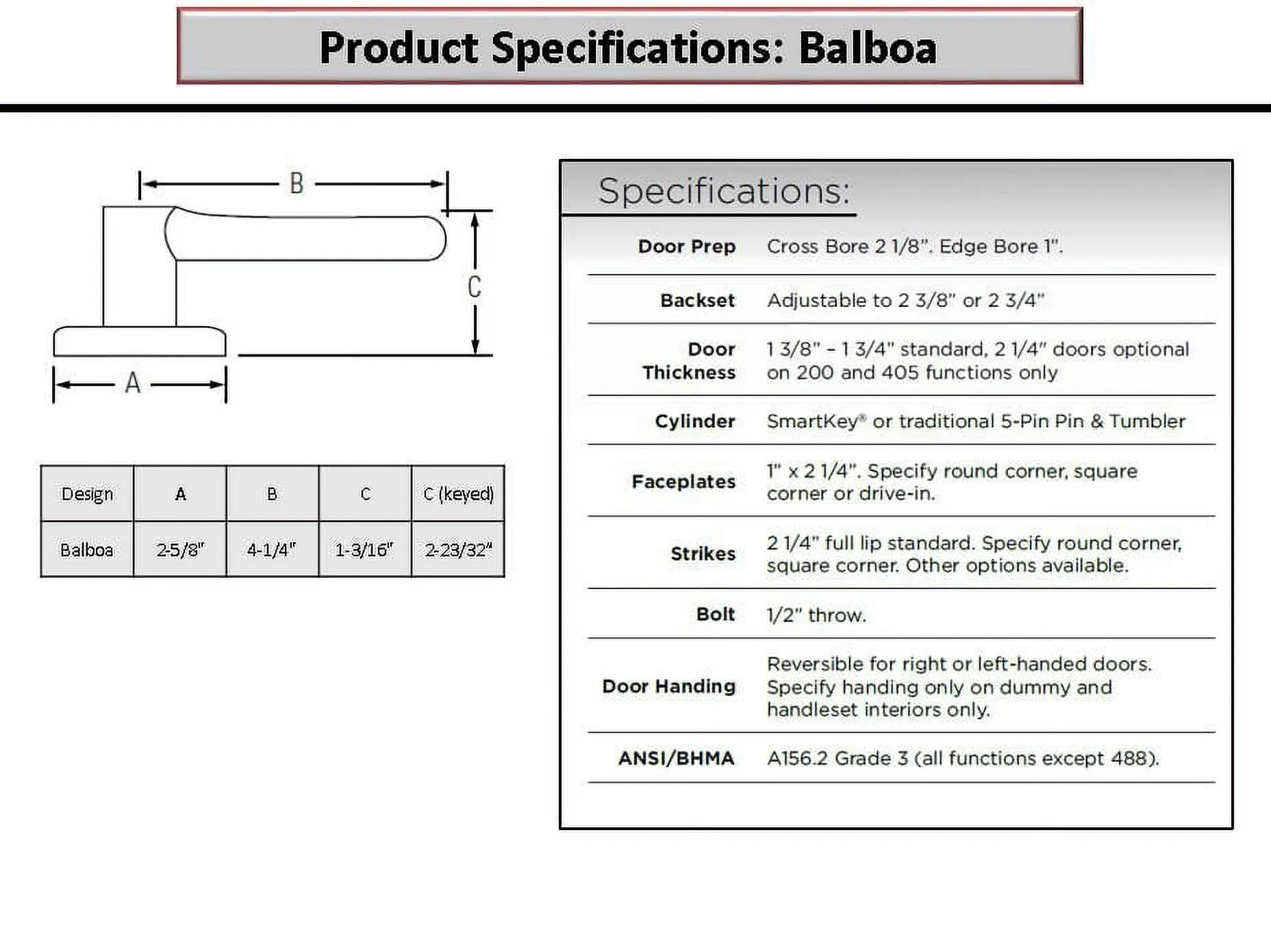 Kwikset Balboa Lever Half Dummy in Satin Nickel