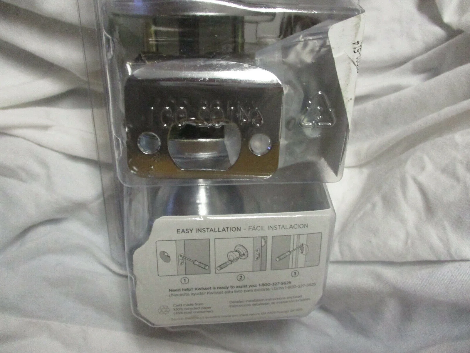 Kwikset Silver Hall & Closet Door Handle Fits All Standard Doors