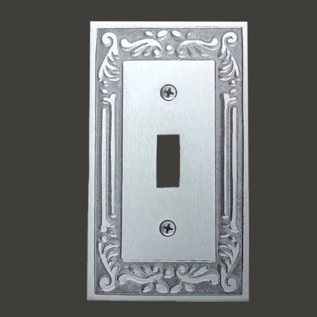 Victorian Switch Plate Single Toggle Chrome Solid Brass | Renovator's Supply