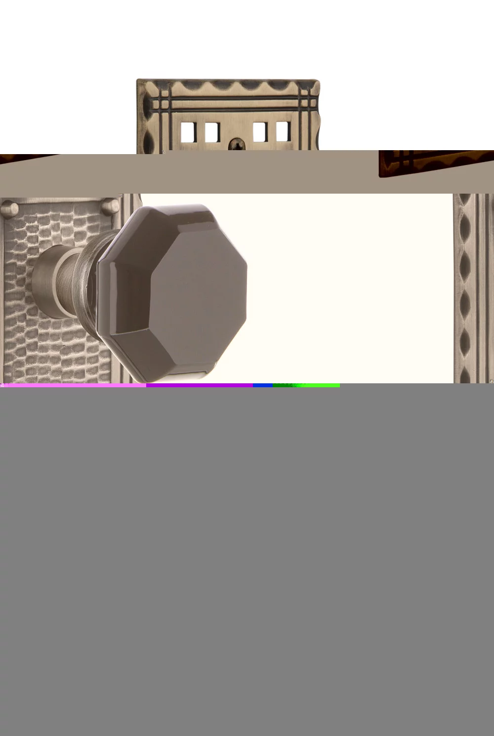 Nostalgic Warehouse Crawac_Psg_234_Kh Craftsman Solid Brass Rose Passage Door Knob Set -