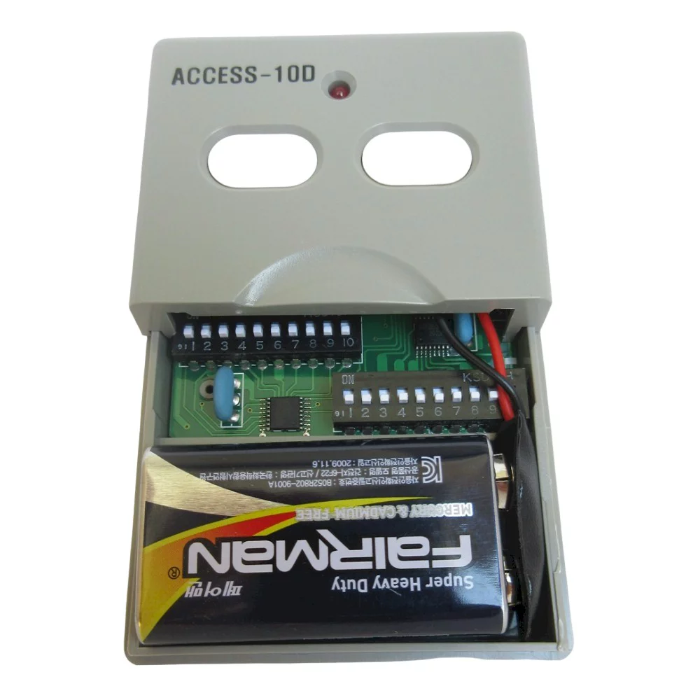 Access 2 button 10 Digit Codes Dip Switch Remote Garage Gate Opener 300Mhz