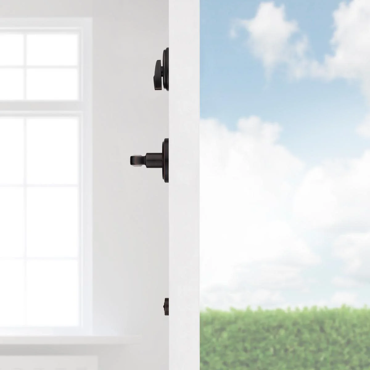 Kwikset 966Tdl.Univ Trafford Lever Single Cylinder Interior Pack - Nickel