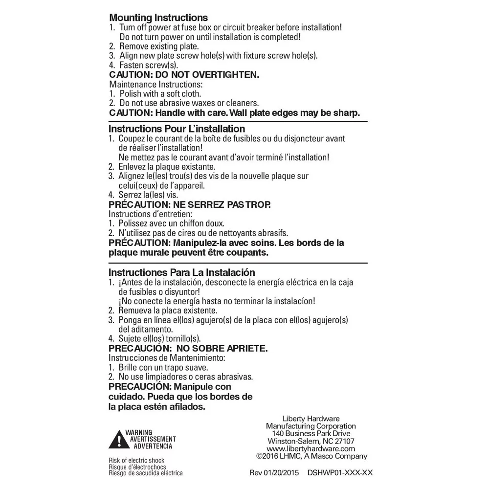 Franklin Brass Classic Beadboard Single Switch Wall Plate, 3 Pack