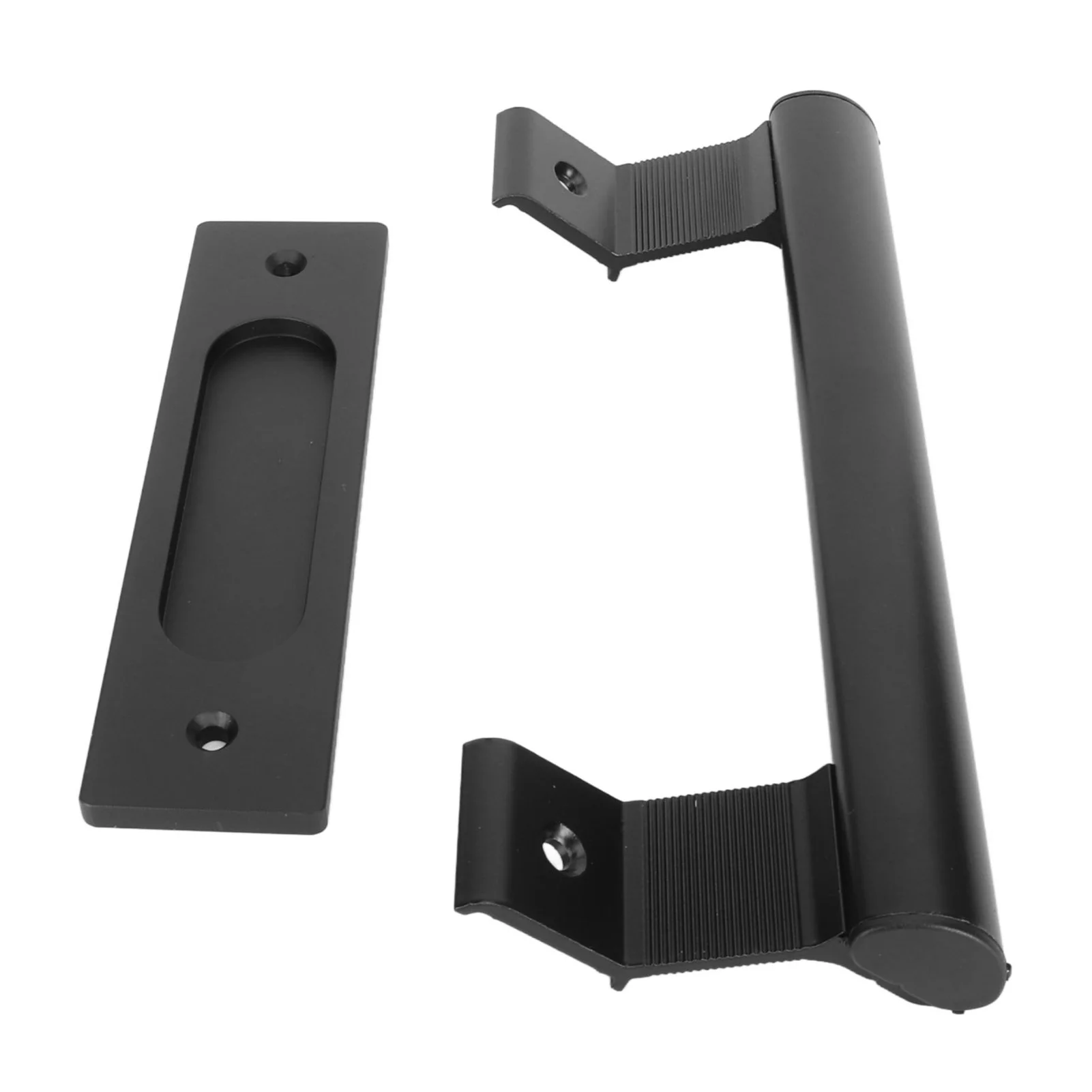 Patio Door Handle Sliding Door Handle Double Sided Universal Black Aluminum Alloy Barn Door Handles Hardwares for Home Bedroom