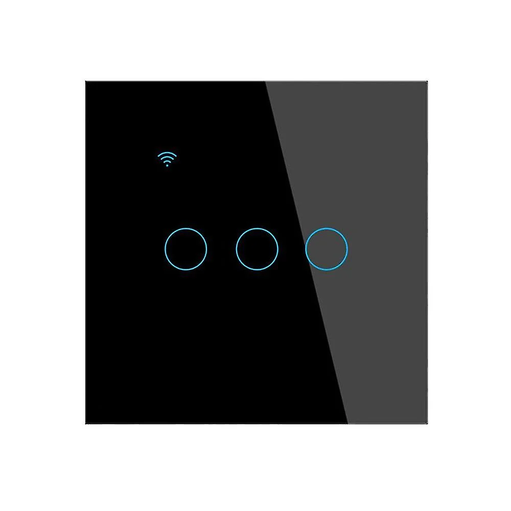 Wifi Smart Light Switch 1/2/3/4 Gang Glass Screen Touch Panel Voice Control Wireless Wall Switches Remote With Alexa Google Home