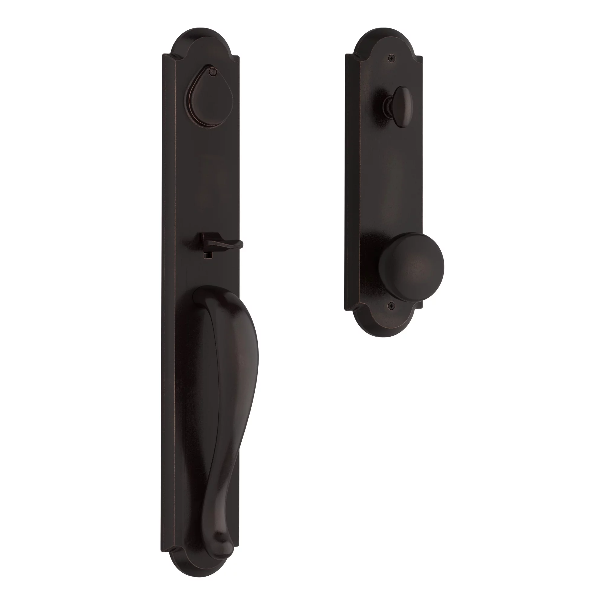 Baldwin Ee.Elkxrus.Rae Elkhorn Full Plate Single Cylinder Keyed Entry Handleset - Bronze