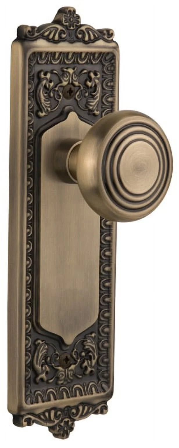 Nostalgic Warehouse Deco Door Knob with Egg and Dart Plate