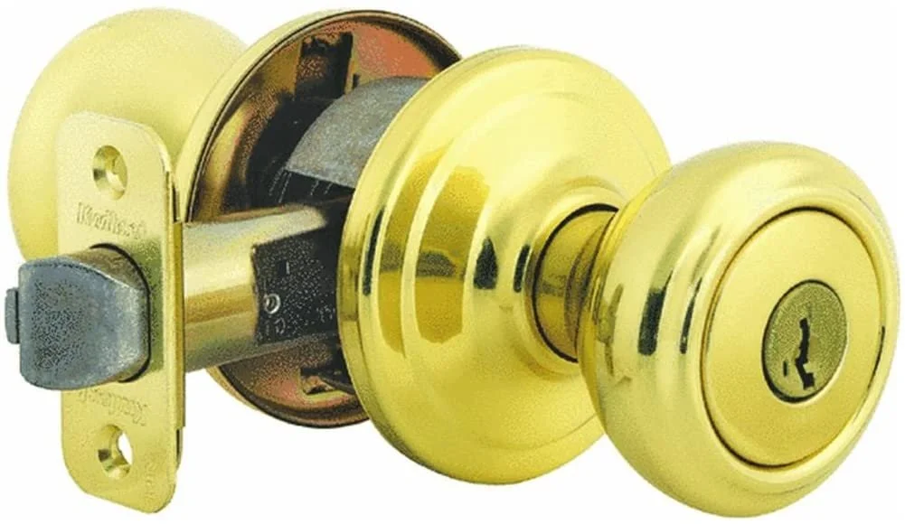 Kwikset Signature Series 97402-742 Polished Brass Cameron Smartkey Entry Knob