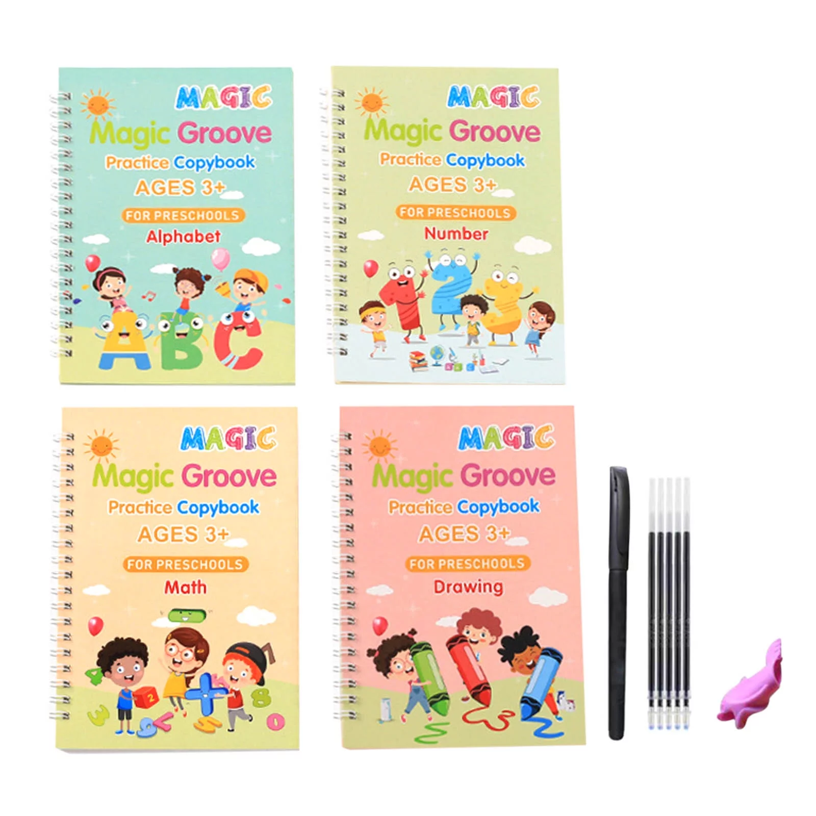 GBSELL Home Clearance Children's Practice Copybook-border English Children's Pen Control Training Hard Pen Pinyin Digital Practice Copybook 10ml Gifts for Women Men Mom Dad