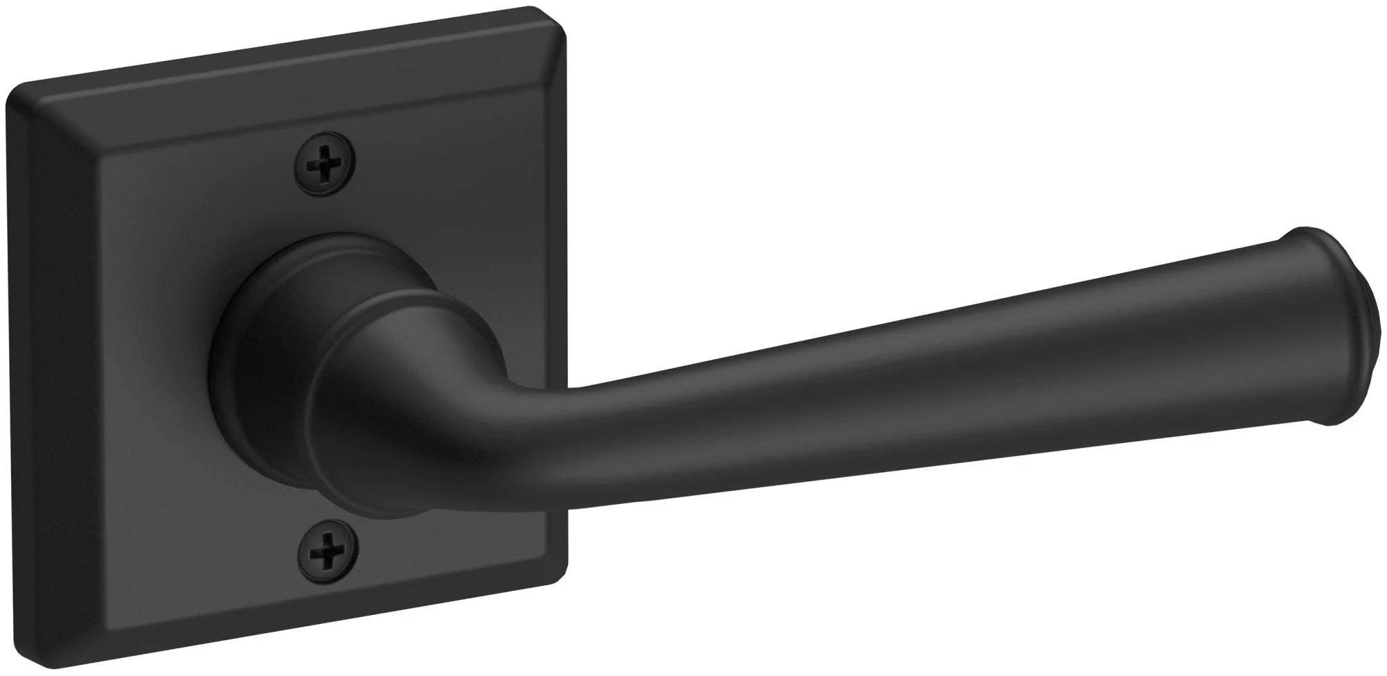 Baldwin Reserve HDFEDRTSR190 Half Dummy Right Hand Federal Lever and Traditional Square Rose Satin Black Finish