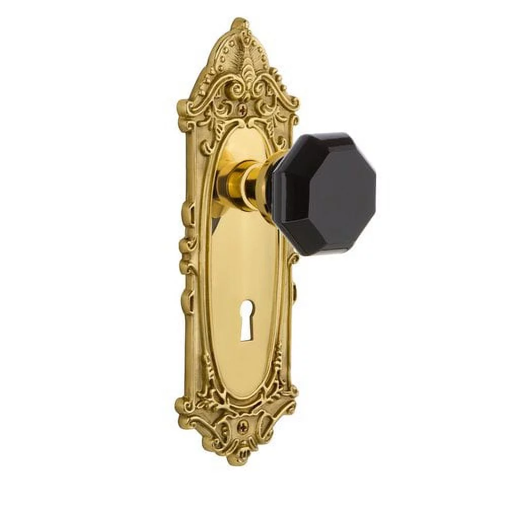 Nostalgic Warehouse Vicwab_Psg_234_Kh Victorian Rose Passage Door Knob Set - Brass