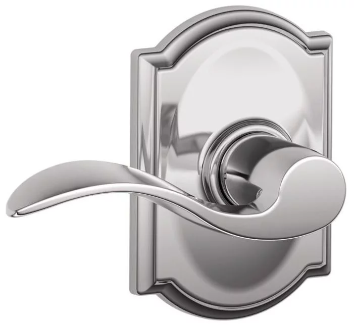 Schlage F10-Acc-Cam Accent Passage Door Lever Set - Chrome
