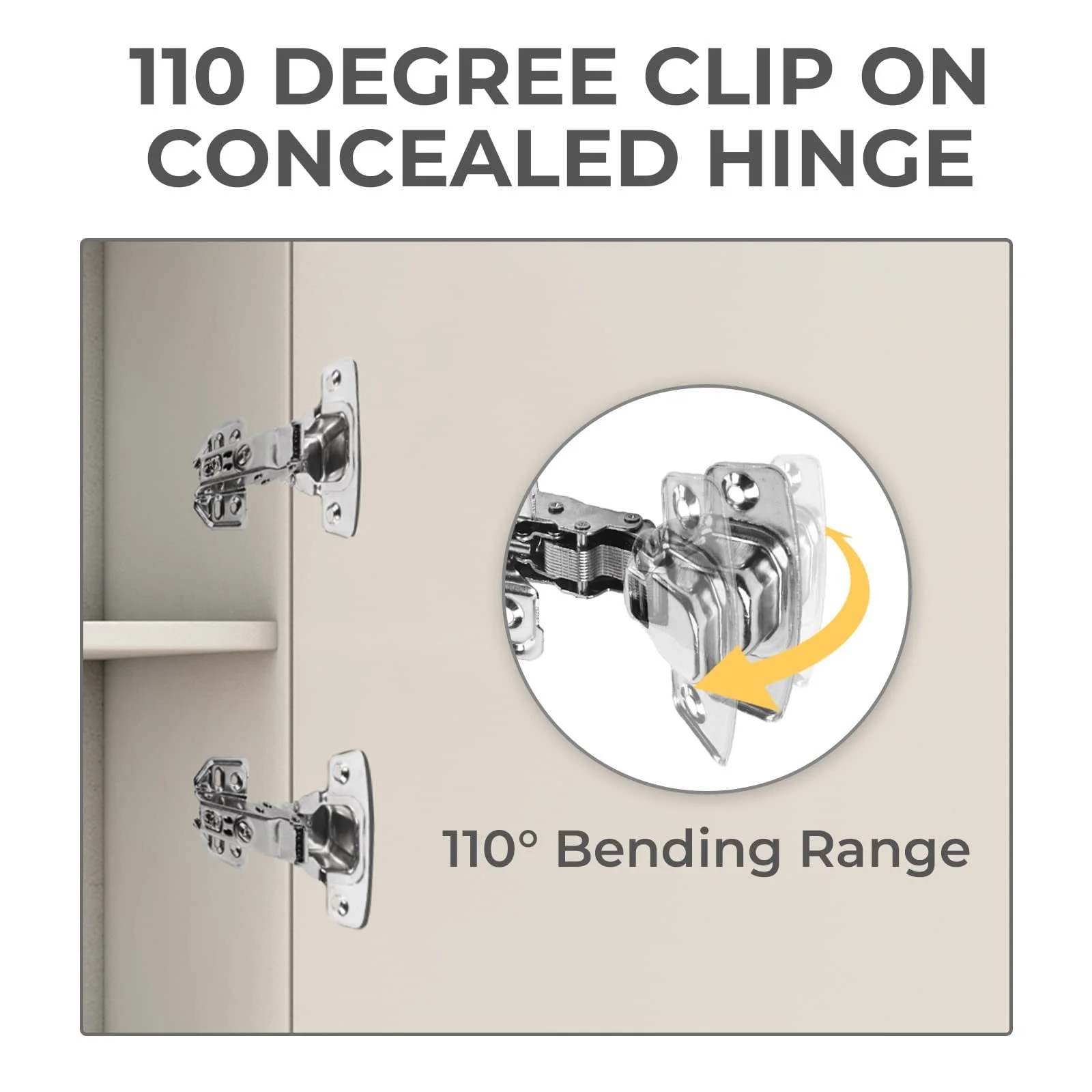 Precision Stainless Steel Soft Close Cabinet Hinges - 20 Pack - Upgrade Your Cabinets