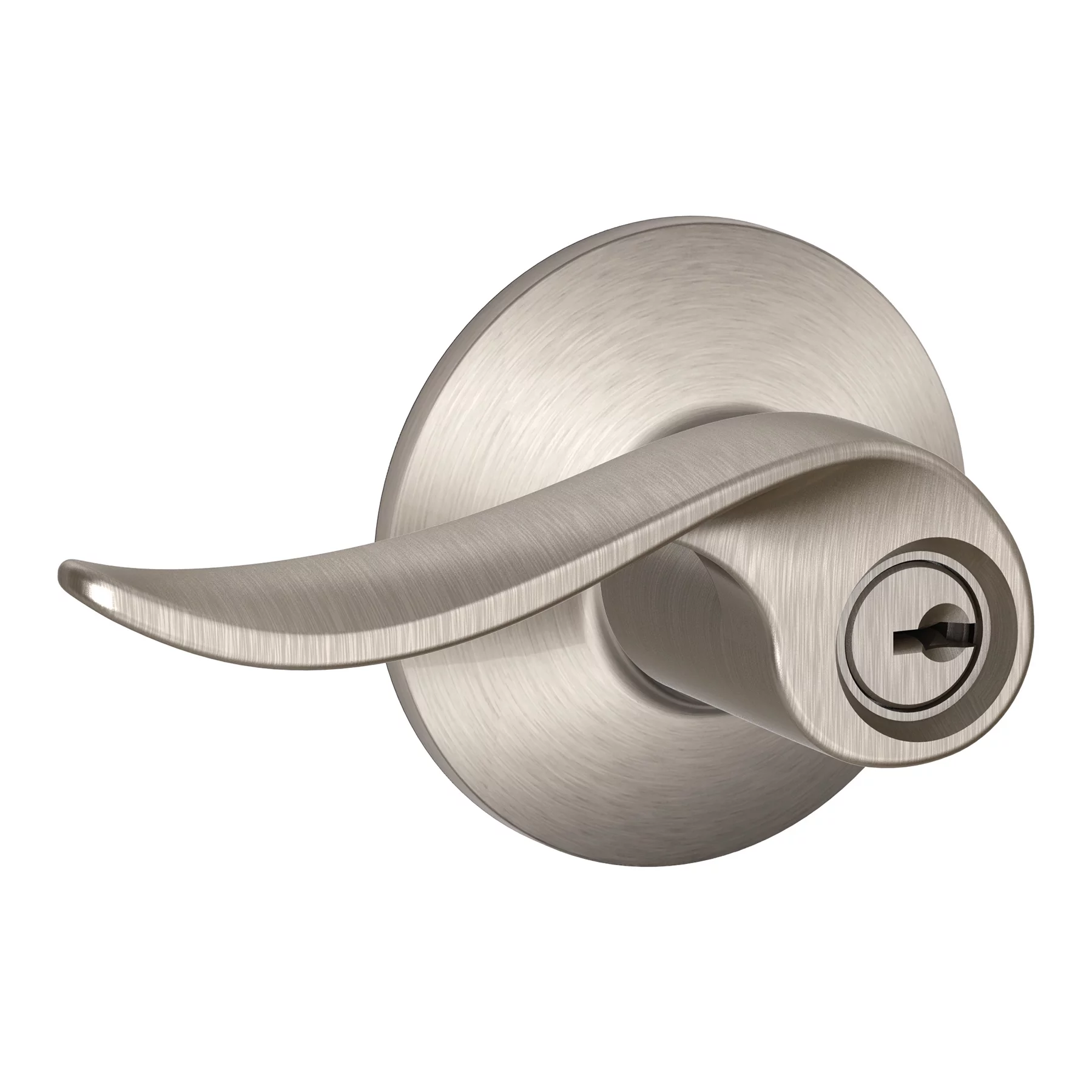 Schlage F51AVSAC619 Satin Nickel Sacramento Lever Keyed Entry Lock