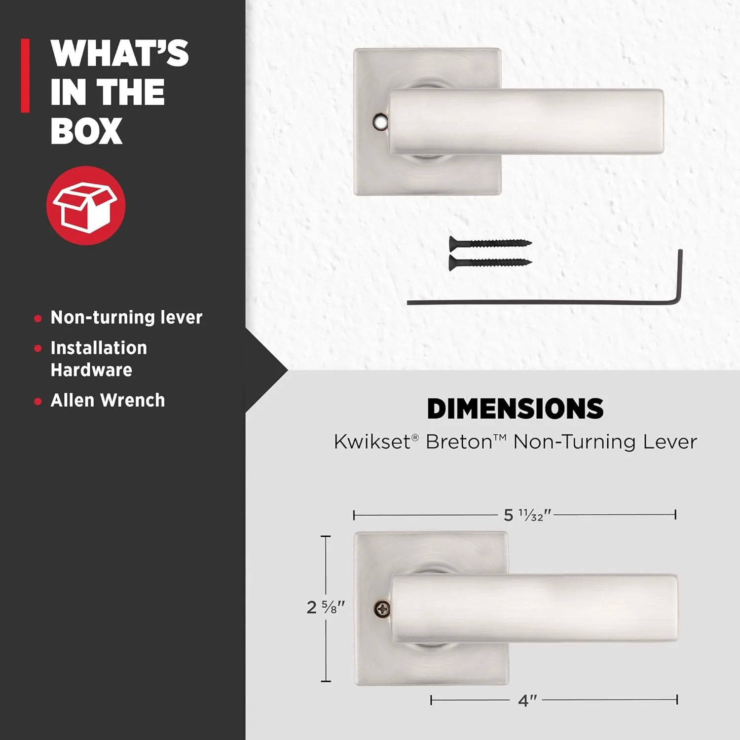 488BRNL SQT 15 Breton Dummy - Satin Nickel