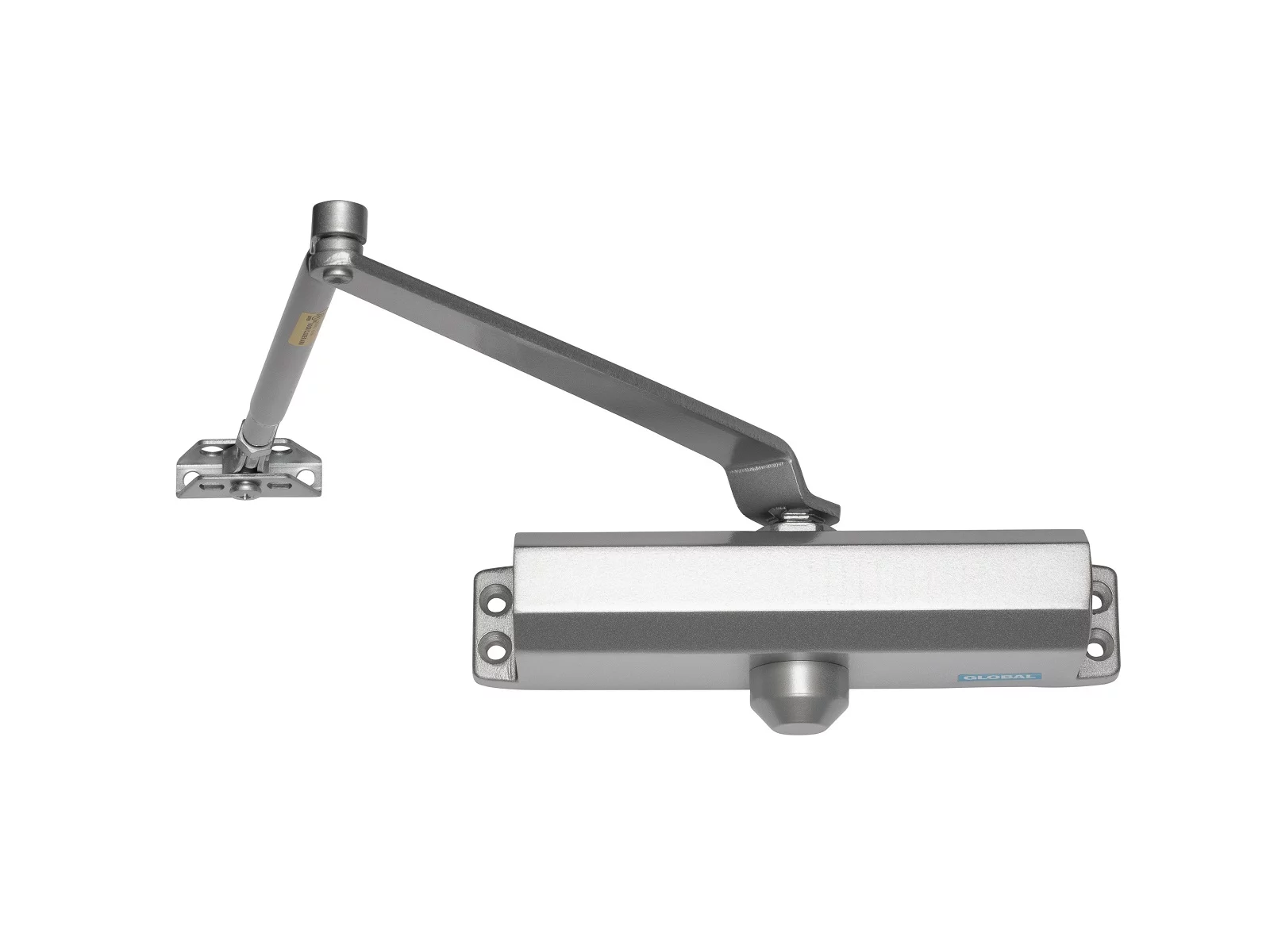 Commercial Door Closer with Backcheck in Aluminum - Size 4