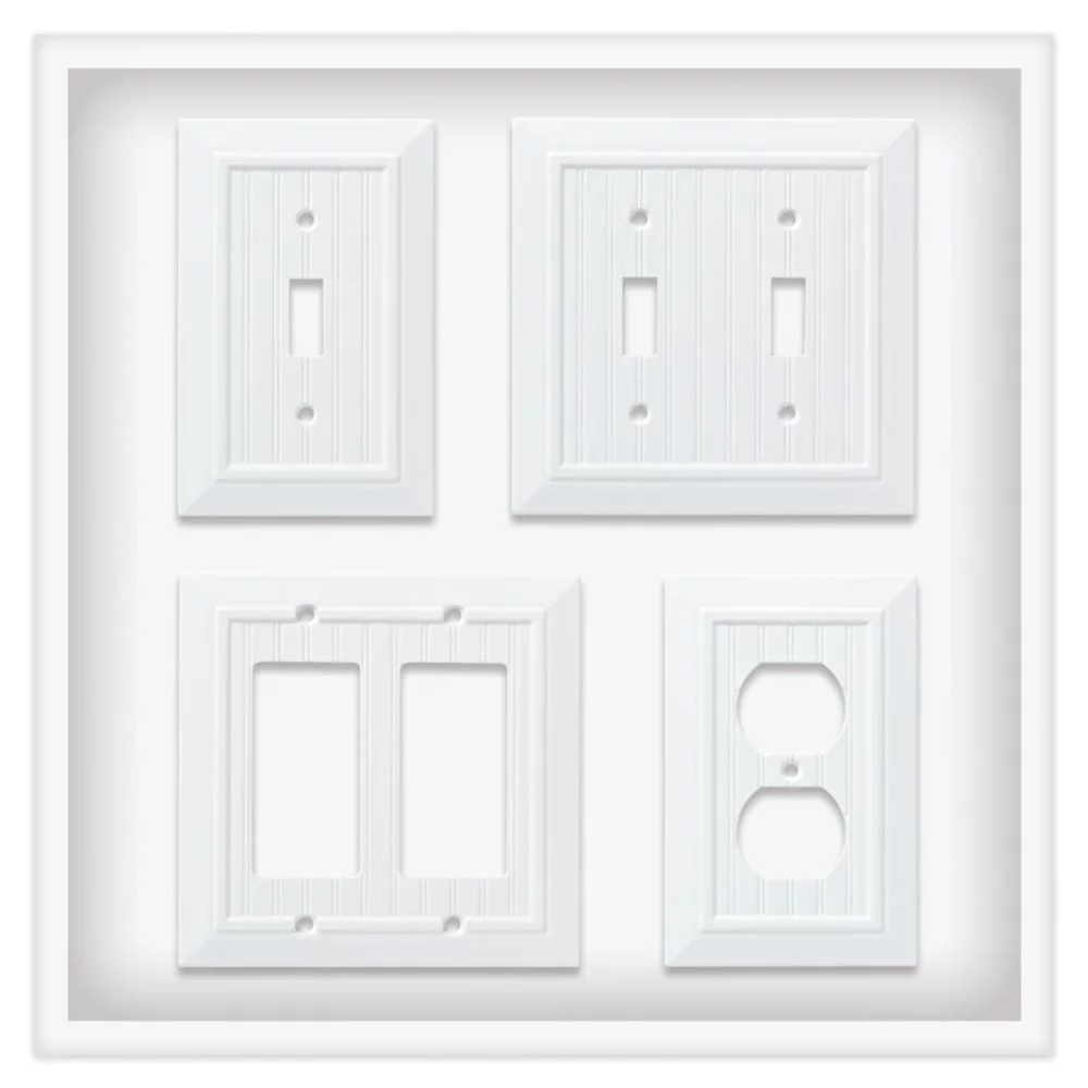 Franklin Brass Classic Beadboard Single Switch Wall Plate, 3 Pack