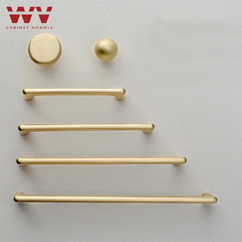 Modern Minimalist Pulls Cupboard Dressers Brass Gold Cabinet Door Handles Closet Drawer Knobs Kitchen Furniture Hardware Brushed Nickel 96mm
