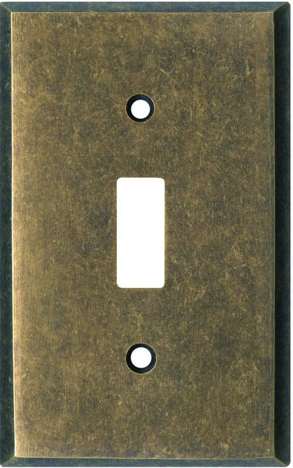 Switch Hits Dark Mottled Antique Brass - Single Toggle Switch Plates