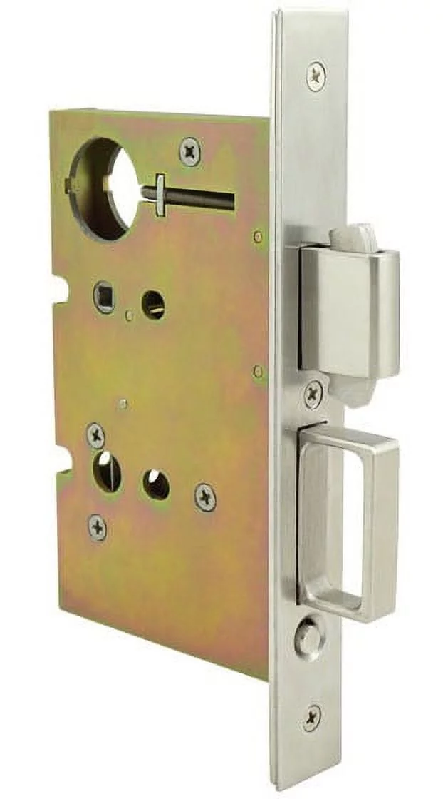 Inox Pd84-200 Keyed Entry Single Cylinder Mortise Pocket Door Lock Body - Stainless Steel